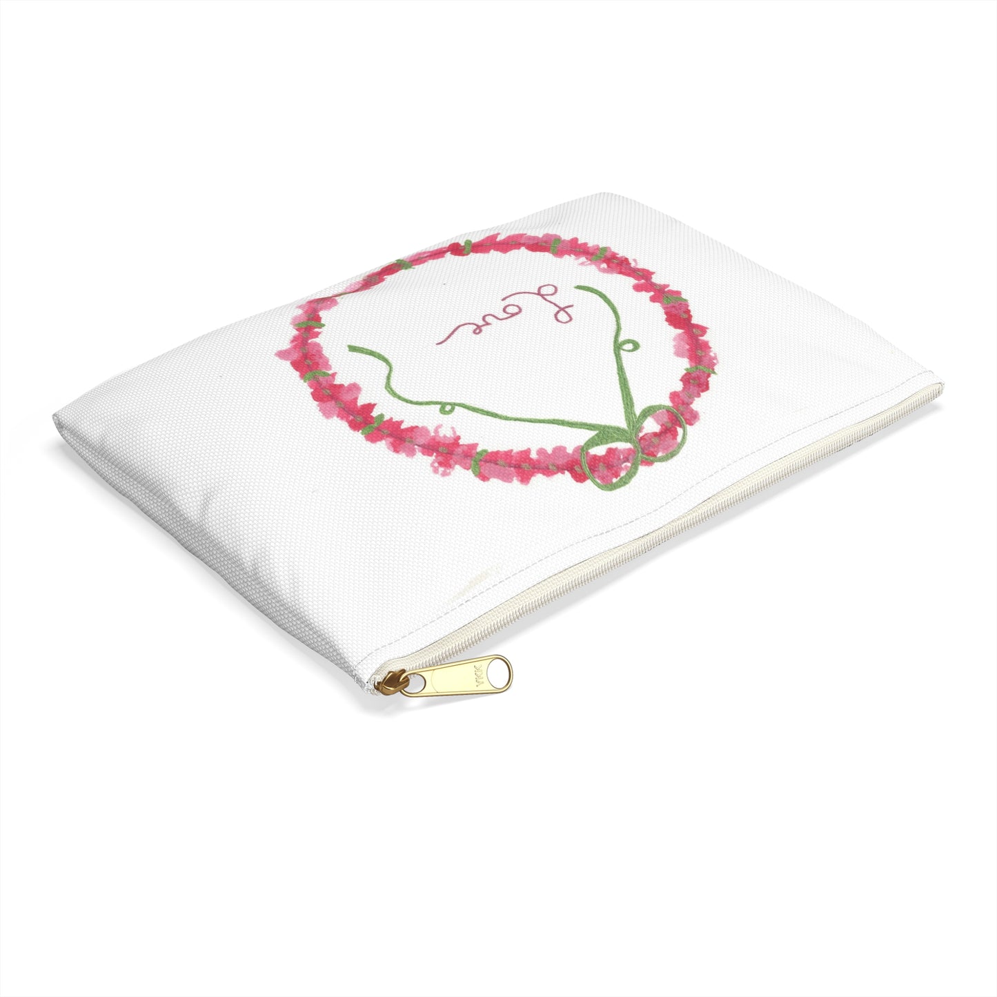 Love Wreath Accessory Pouch, Cosmetic bag, pencil case