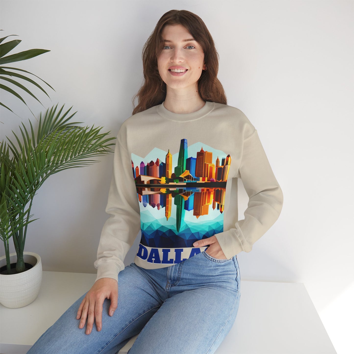 Dallas Texas Reflections Unisex Crewneck Sweatshirt
