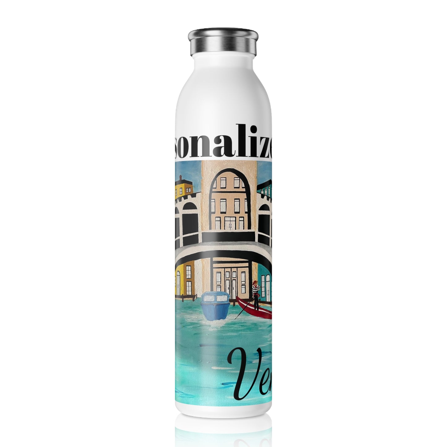 Venice Italy Slim Water Bottle (20oz)