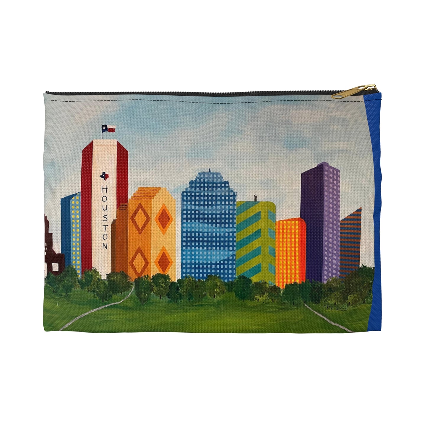 Houston Views Travel Pouch -Cosmetic Bag or Pencil Case | Houston Texas