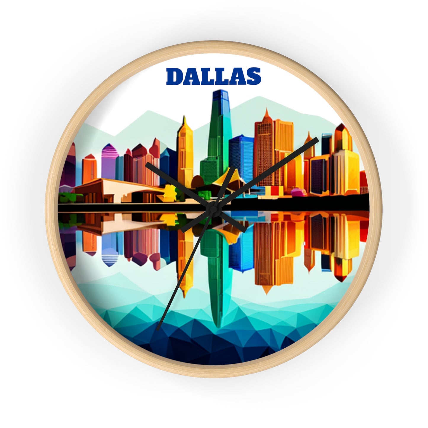 Dallas Texas Reflections Wall Clock