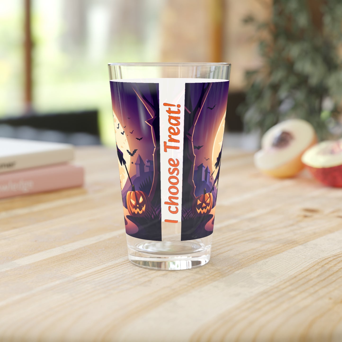 Halloween Witch Trick or Treat Pint Glass, 16oz
