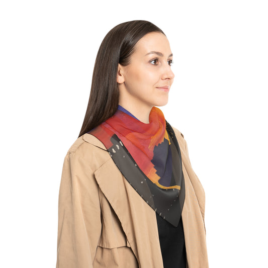 Sunset over Houston Skyline Poly Scarf | Houston Texas