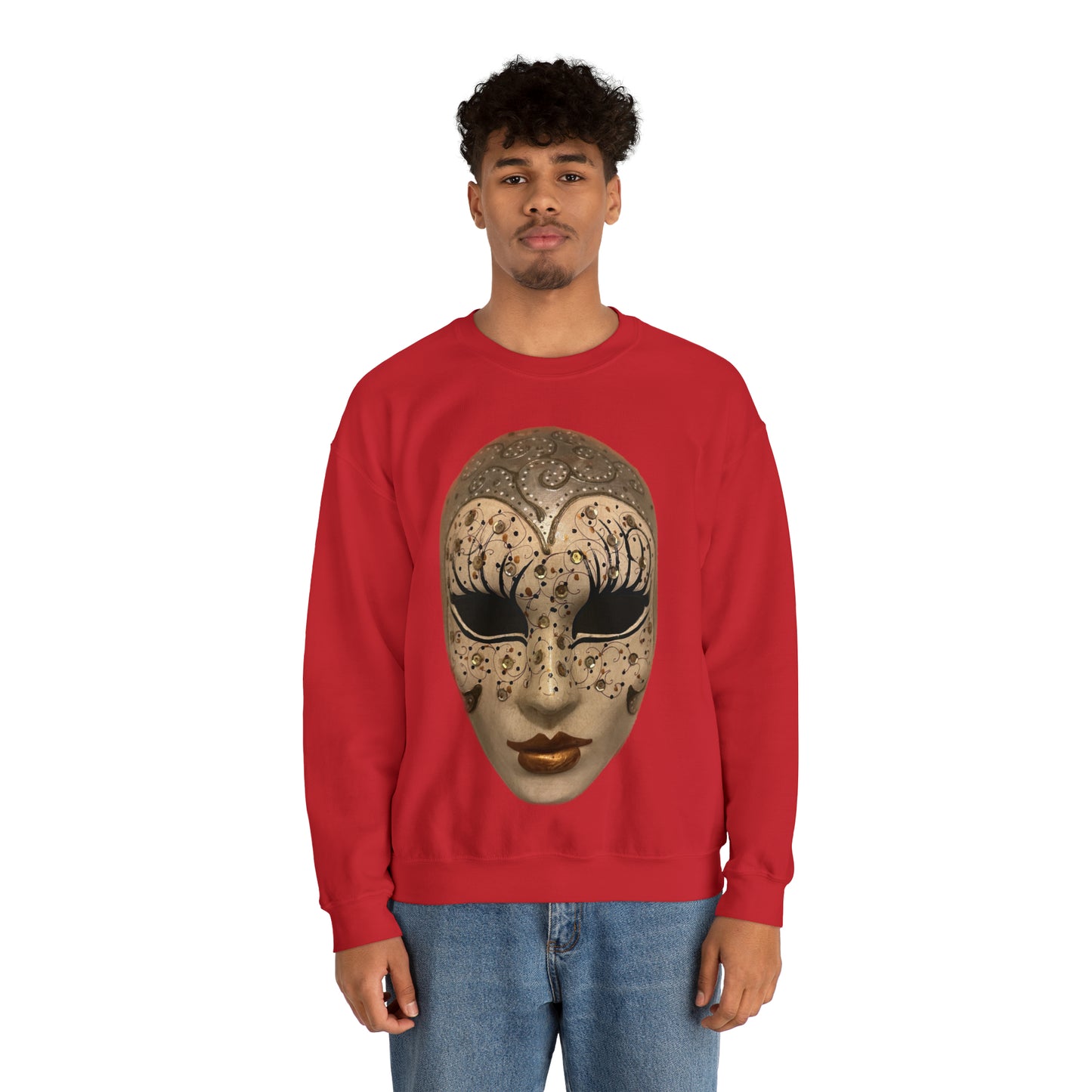 Mystery of Venice Mask Crewneck Sweatshirt