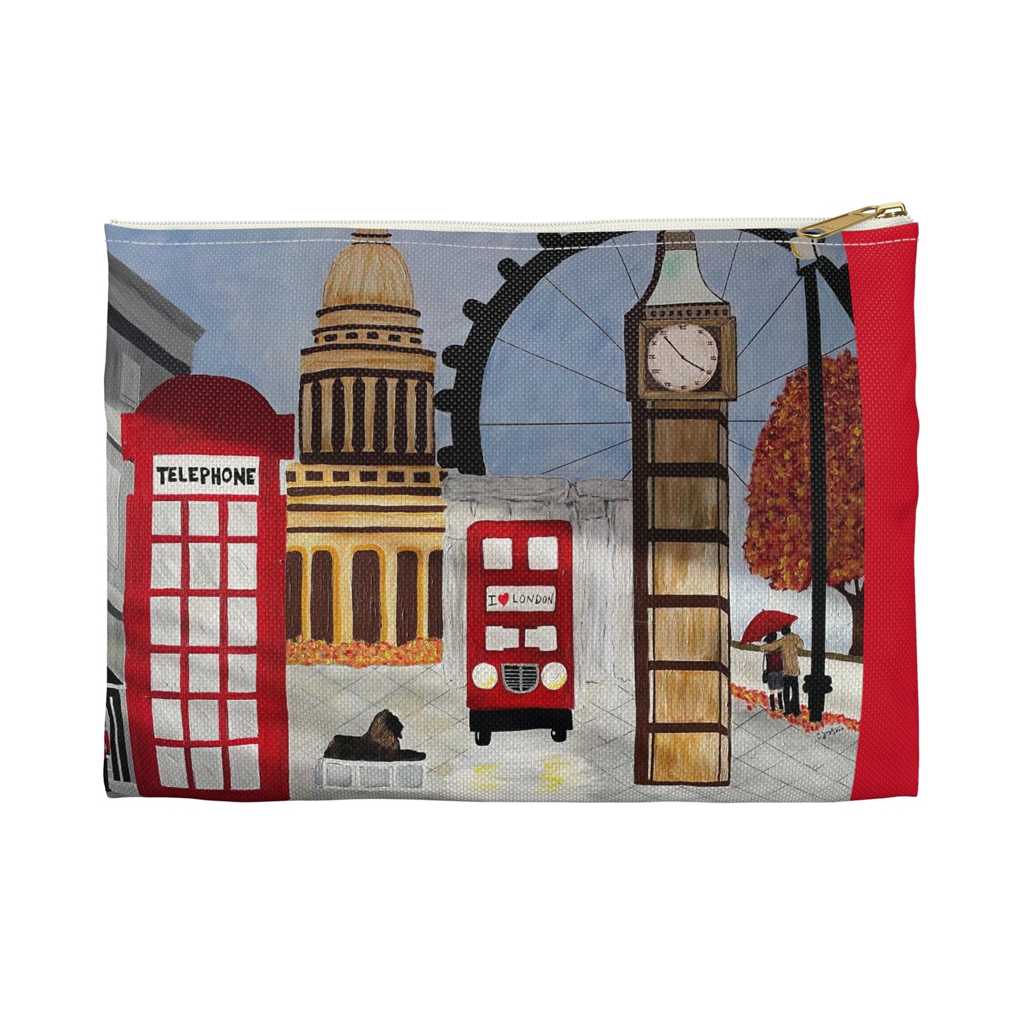 I Love London Travel Pouch - Cosmetic Bag or Pencil Case