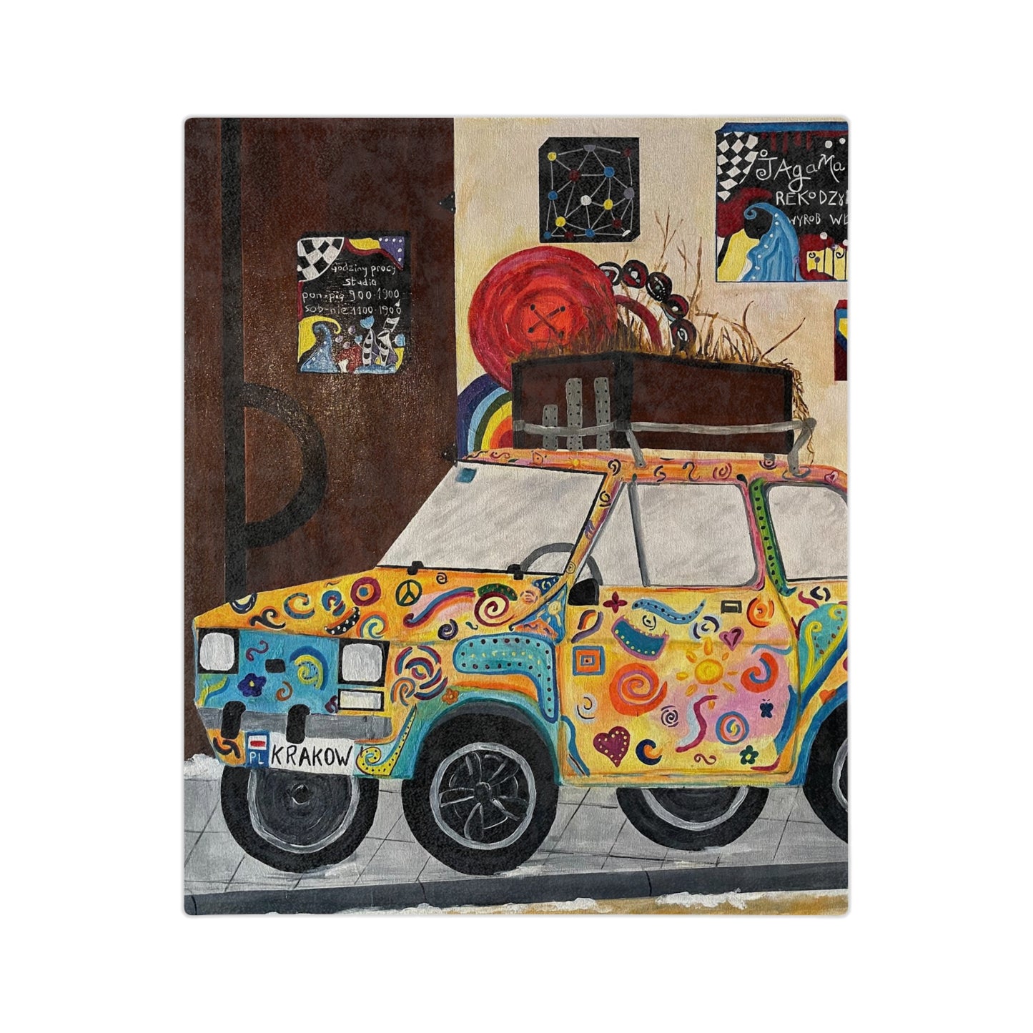 Krakow Poland Velveteen Minky Blanket