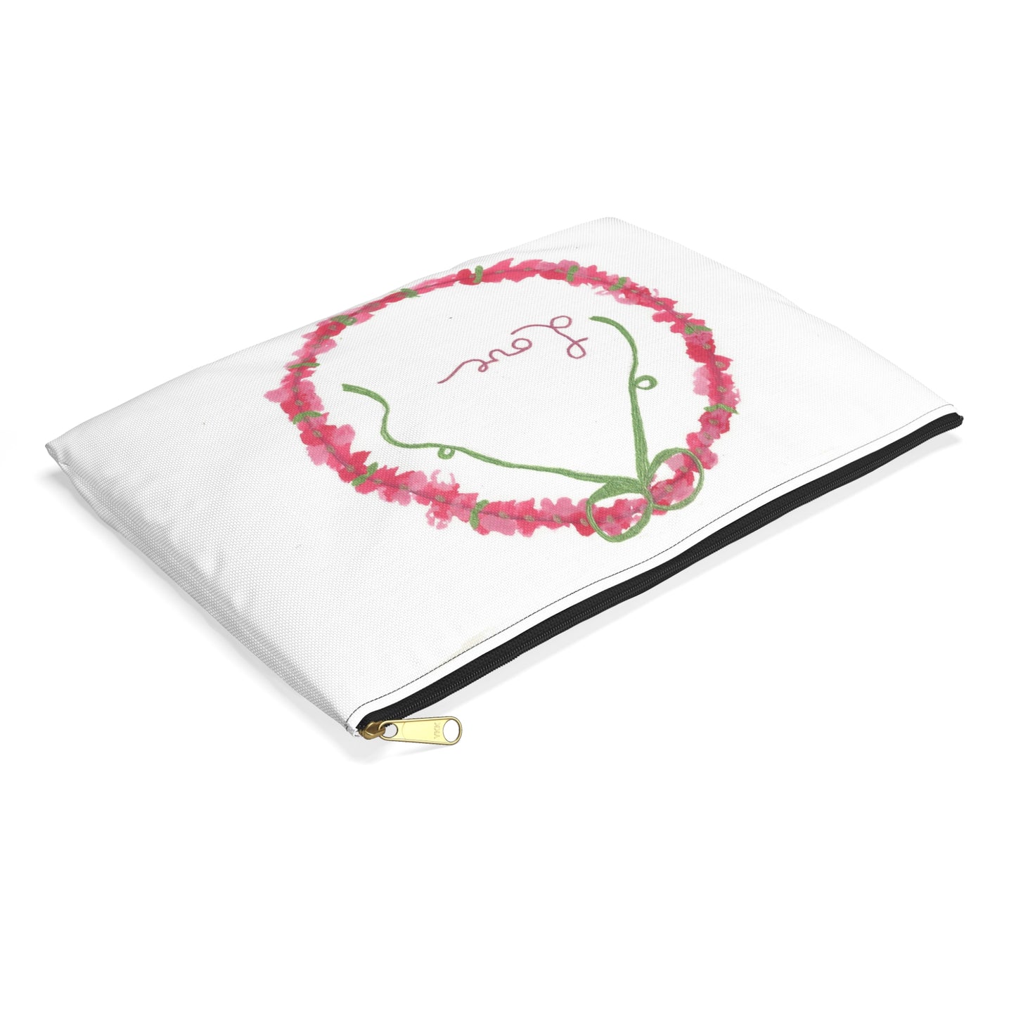 Love Wreath Accessory Pouch, Cosmetic bag, pencil case