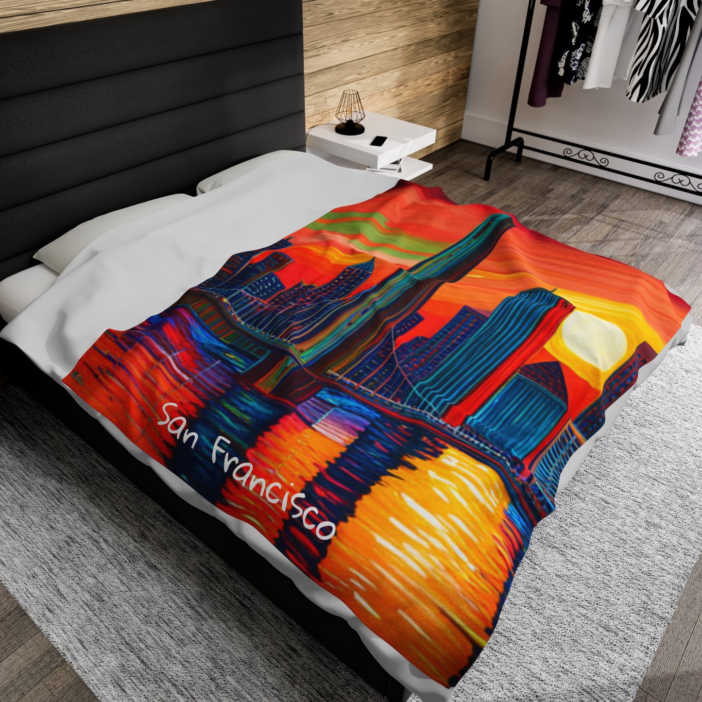 San Francisco Velveteen Plush Blanket