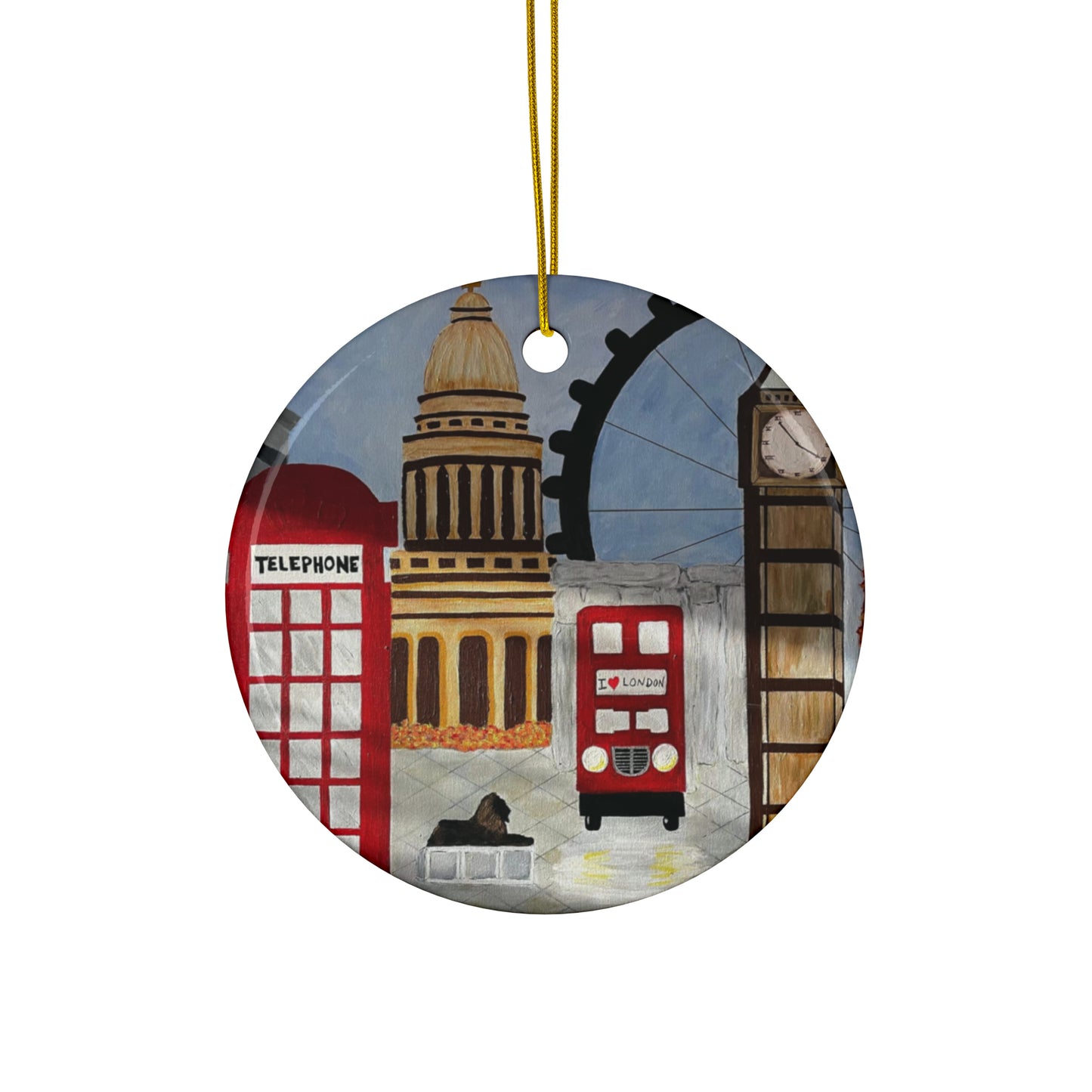 I Love London Ceramic Ornaments (3pcs, 5pcs, 10pcs)