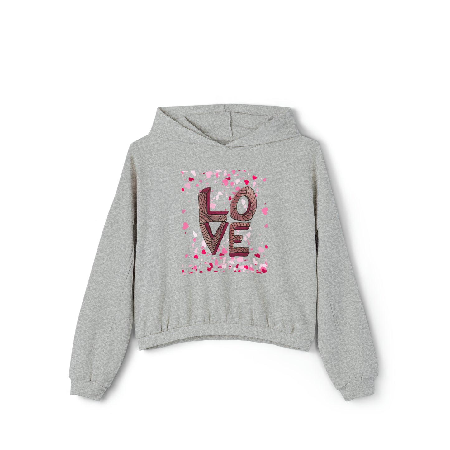 Stacked LOVE - Women's Cinched Bottom Hoodie