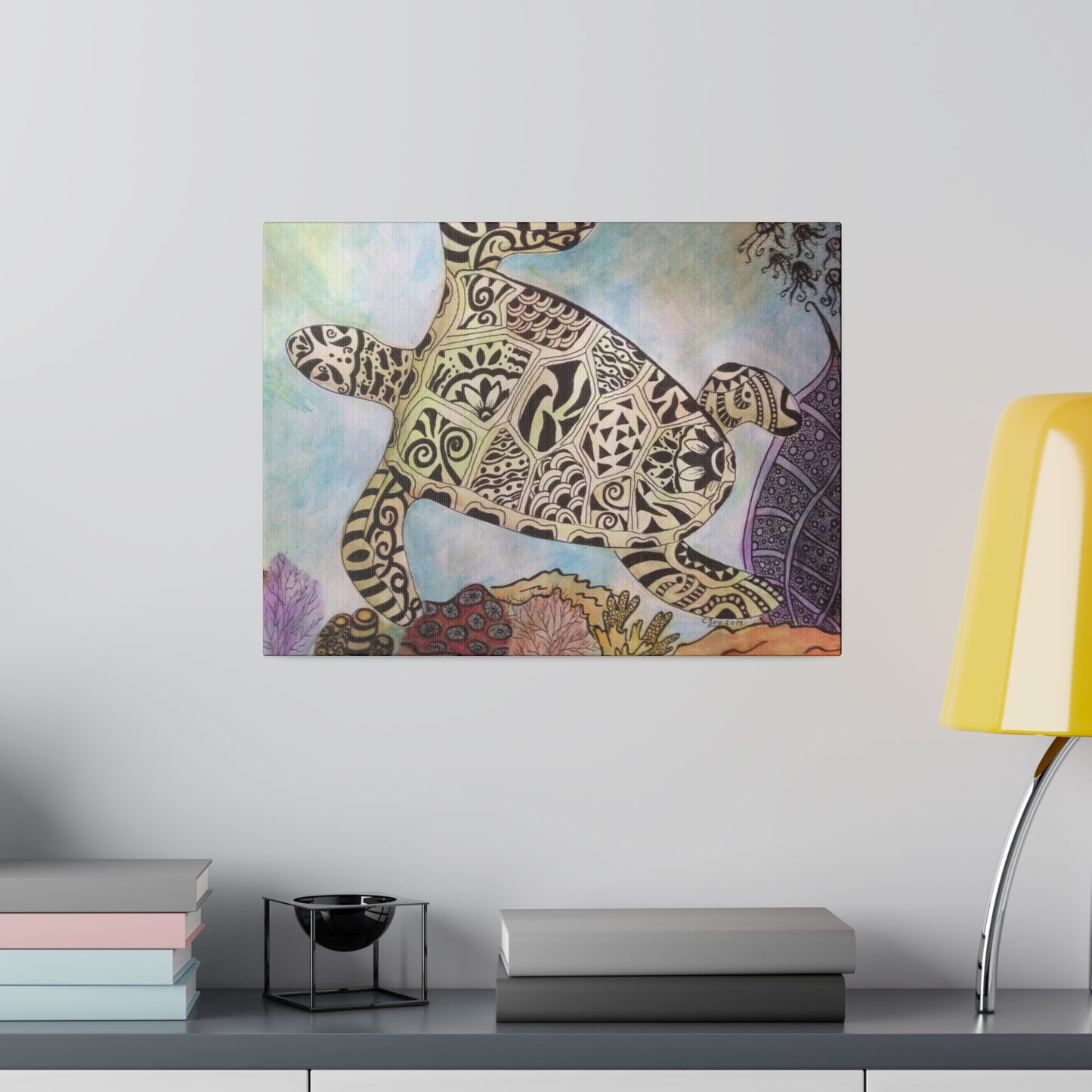 Zentangle Turtle Wall Art