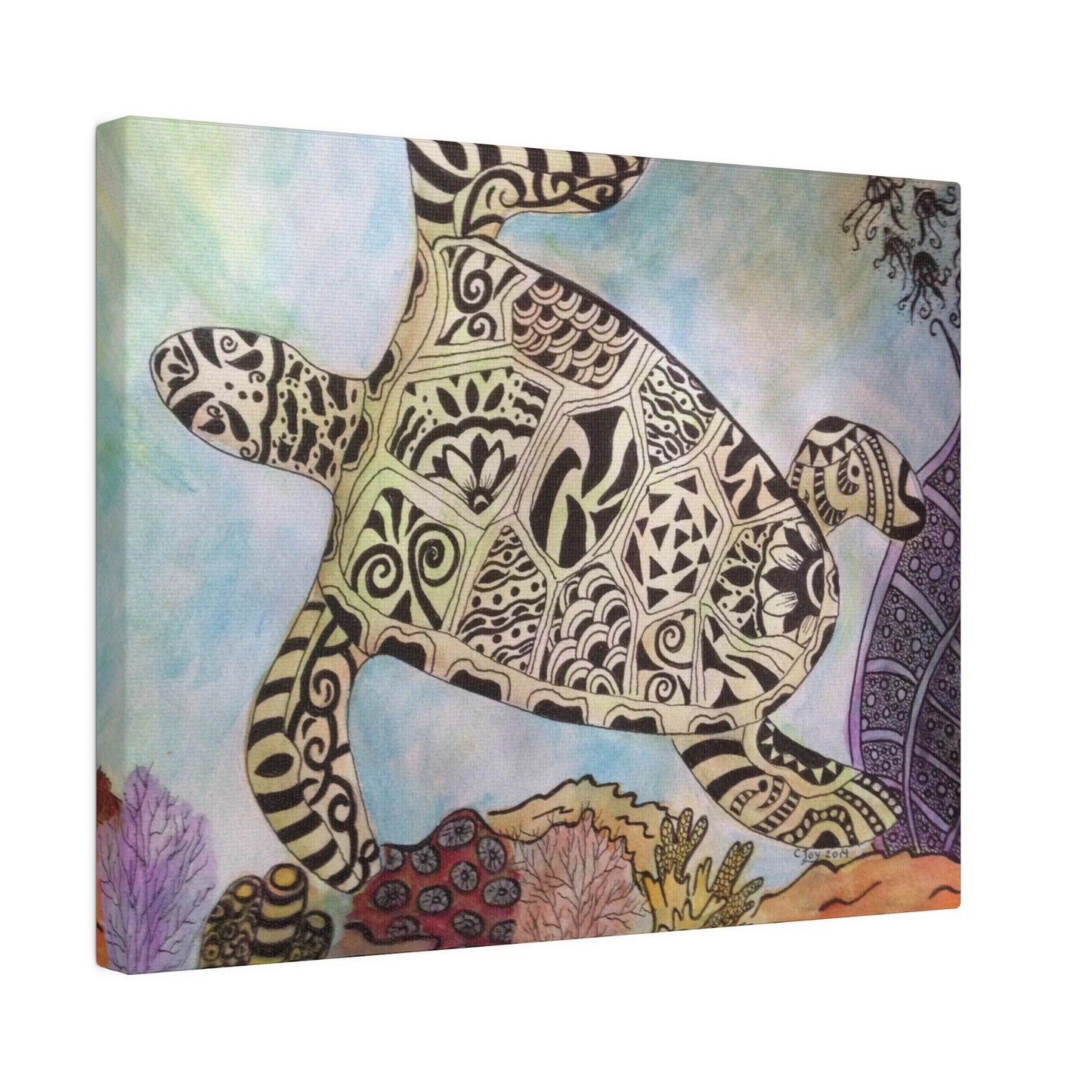 Zentangle Turtle Wall Art