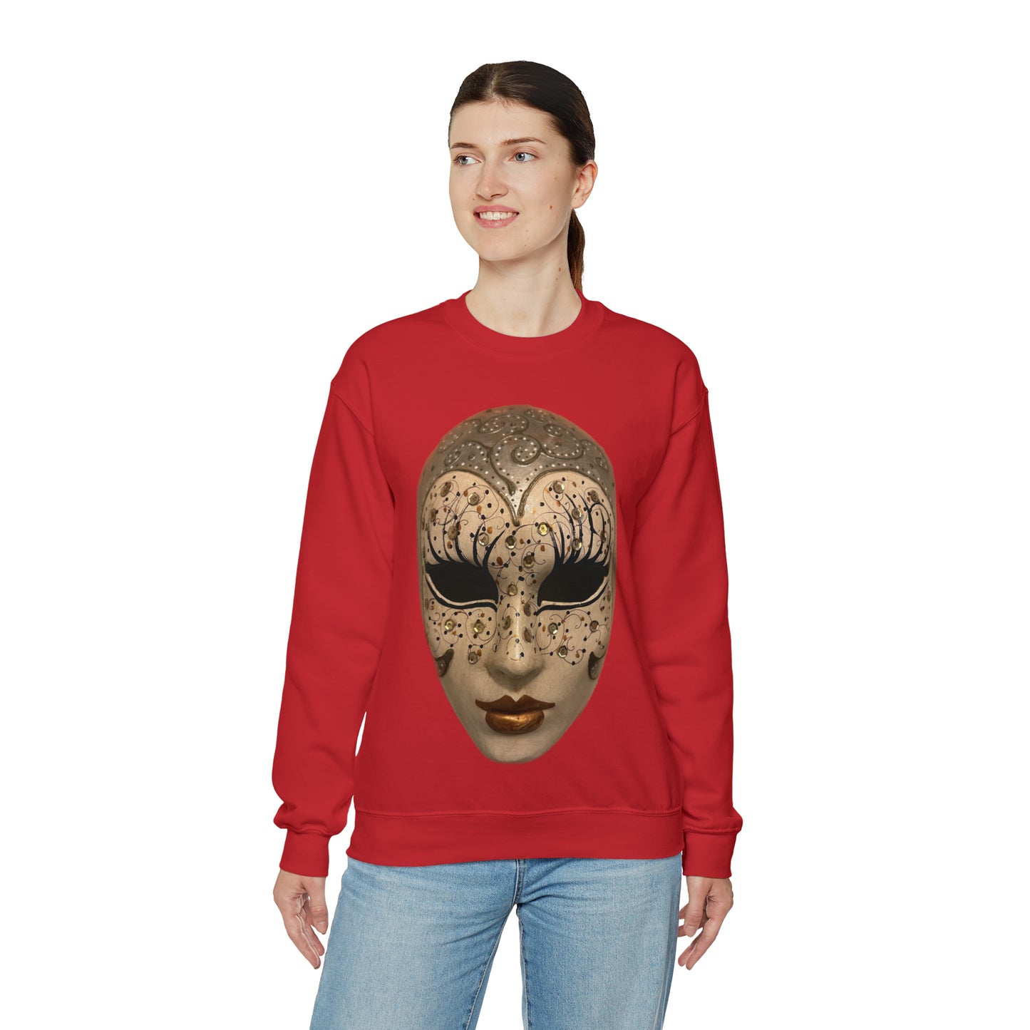 Mystery of Venice Mask Crewneck Sweatshirt