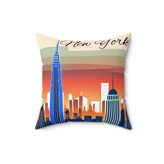 New York City Skyline Throw Pillow