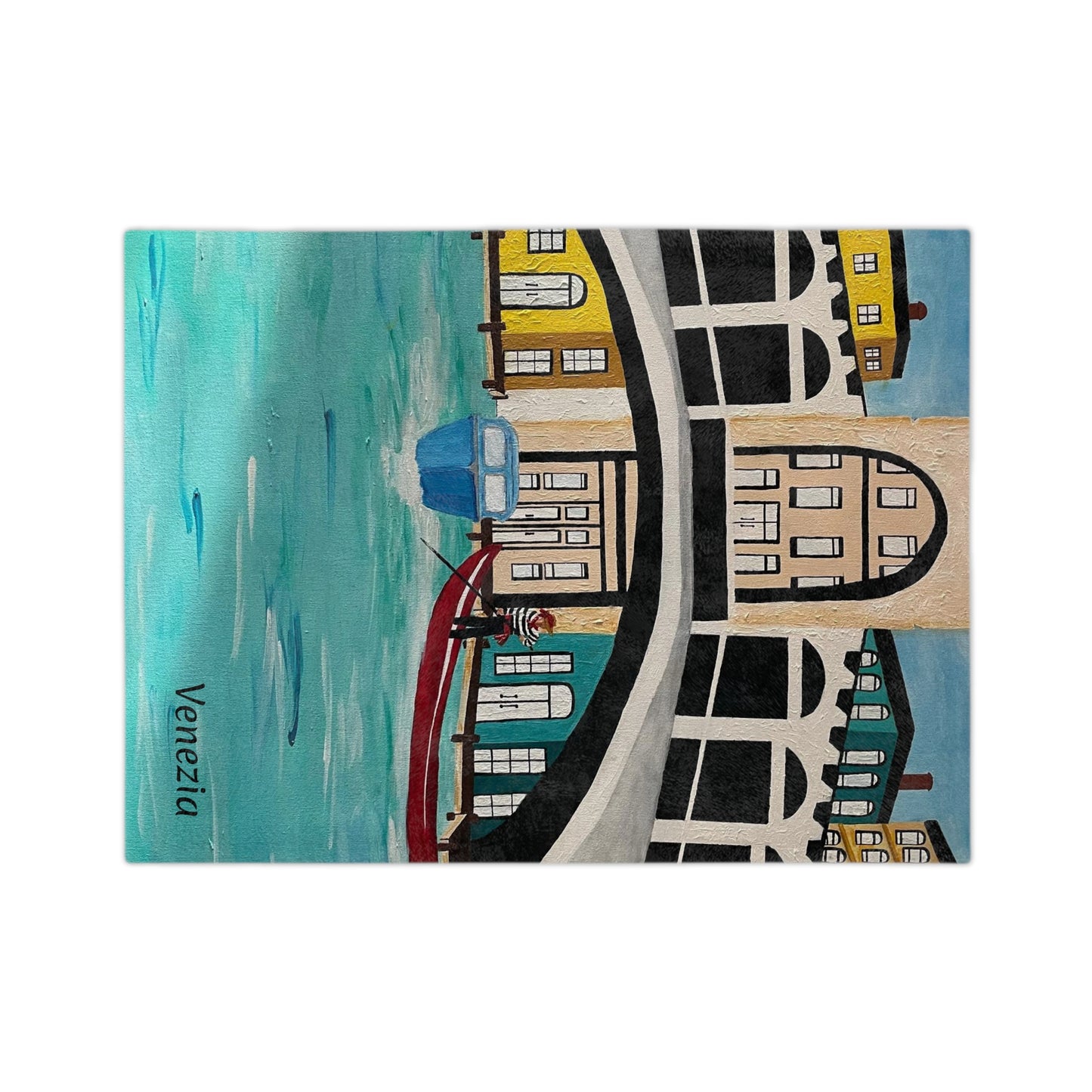 Venice Italy Velveteen Minky Blanket