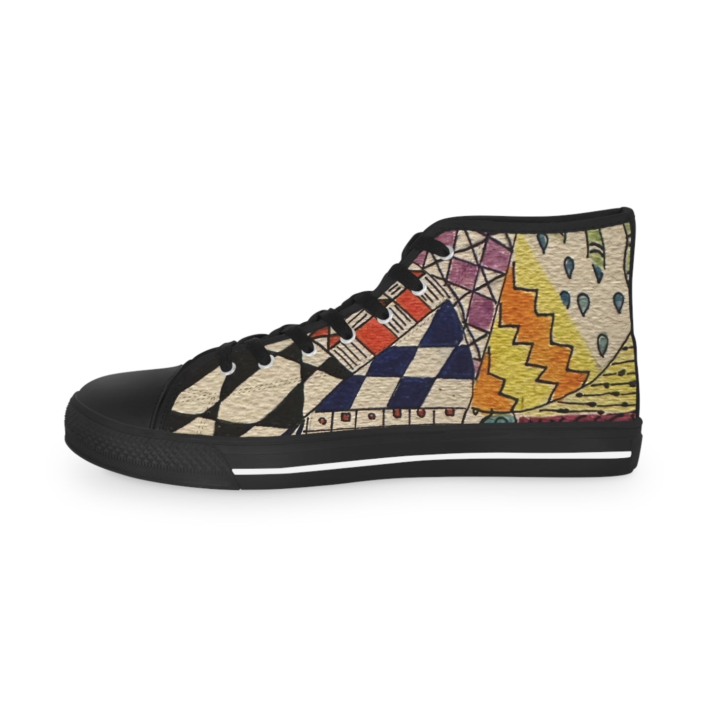 Zentangle Men's High Top Street Sneakers