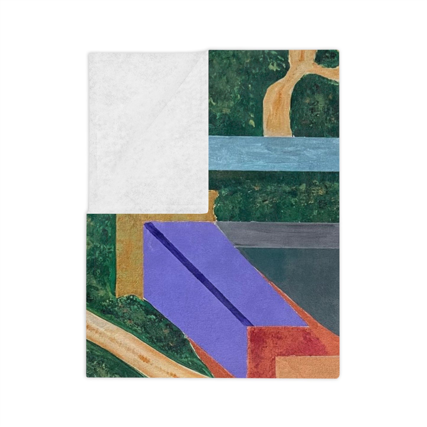 Paris Abstract Eiffel Tower Velveteen Minky Blanket