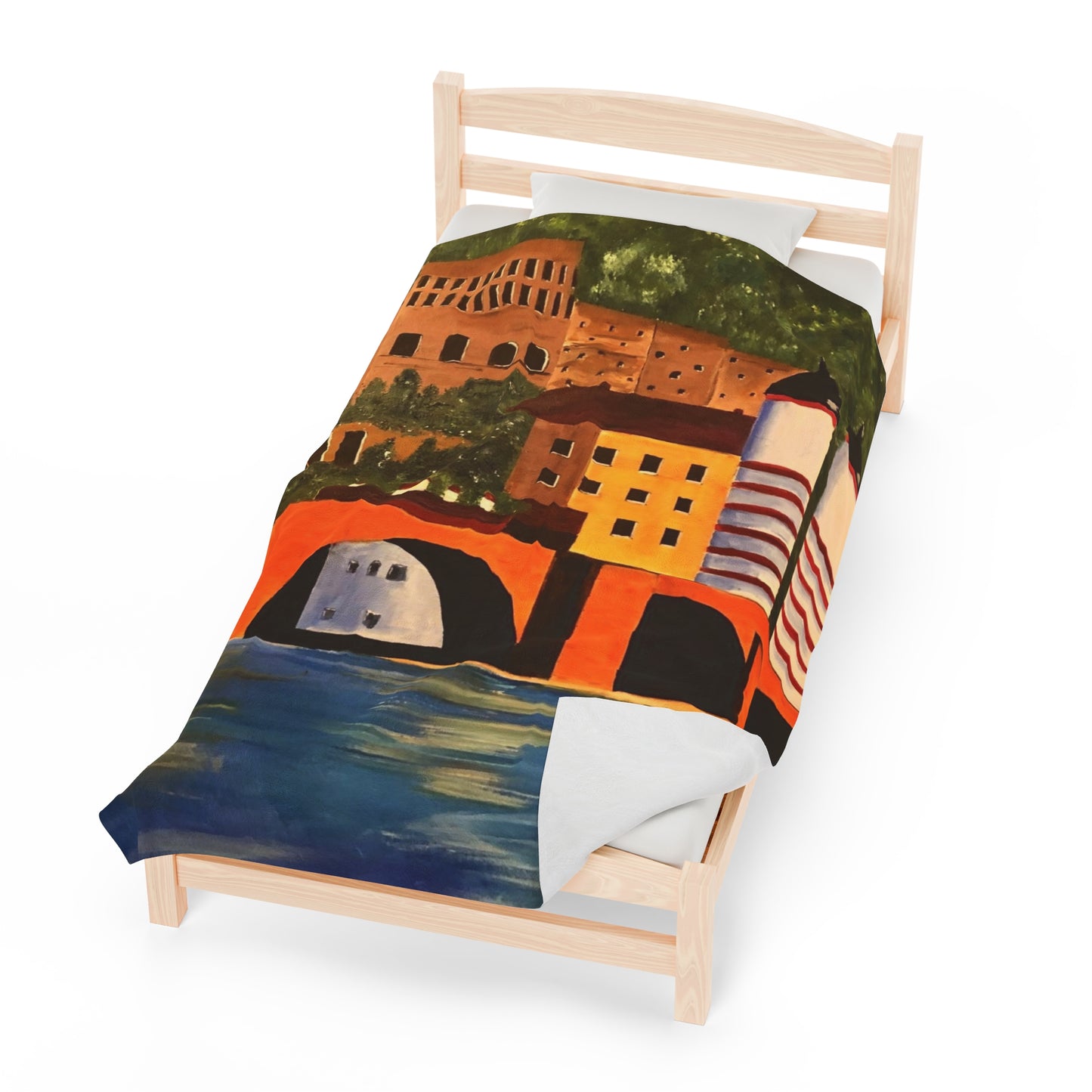 Heidelberg Germany Velveteen Plush Blanket