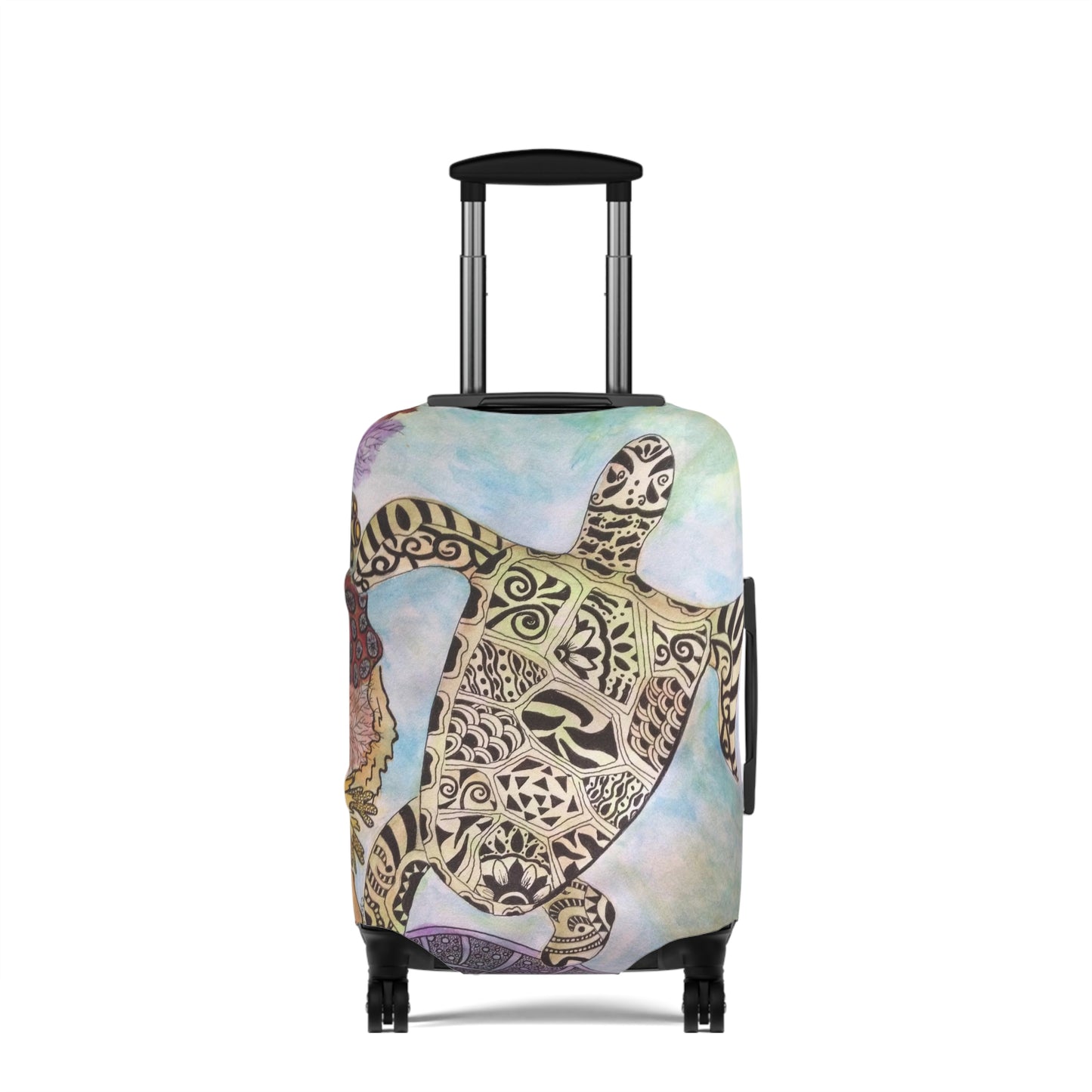 Zentangle Turtle Luggage Cover