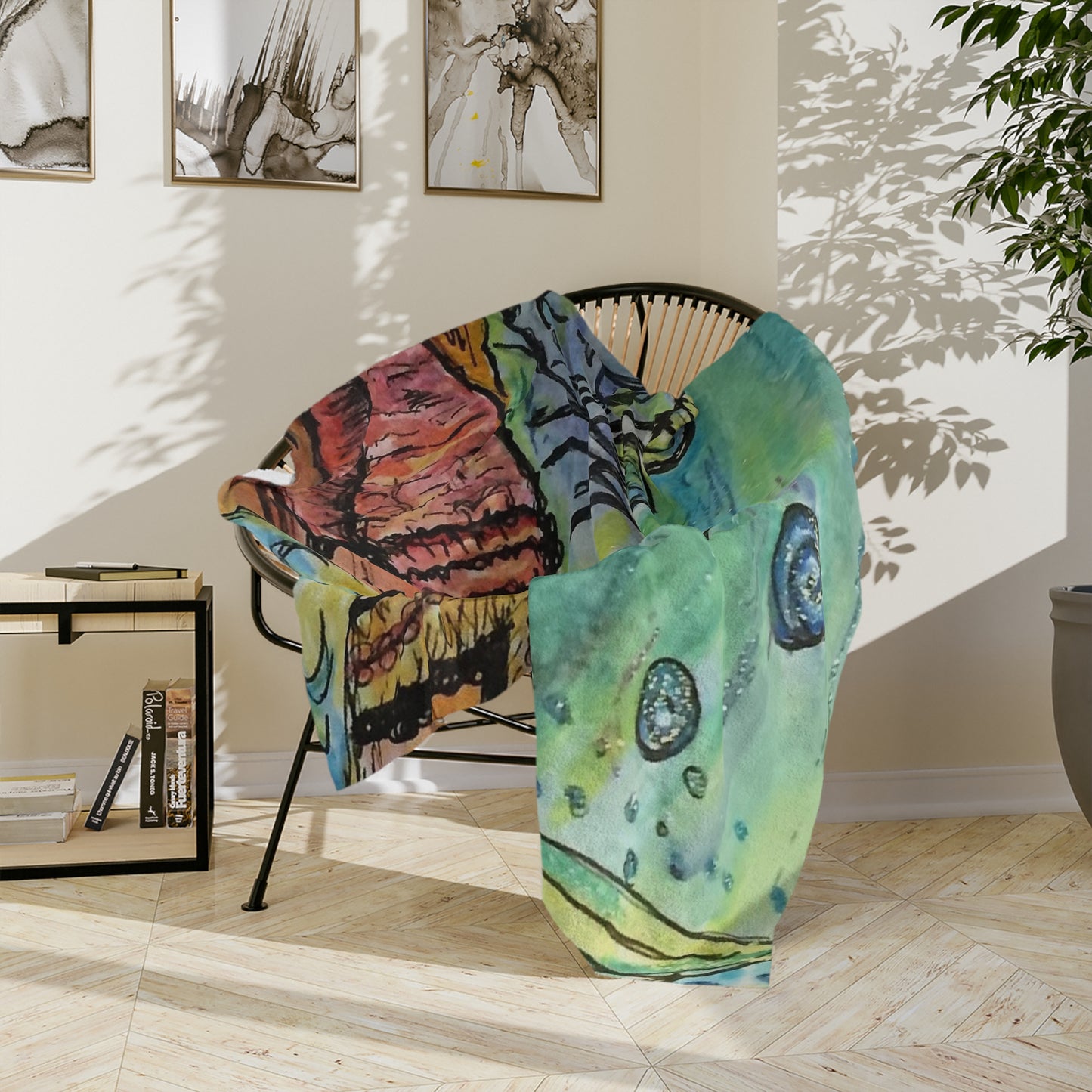 Under Water Fun Velveteen Minky Blanket