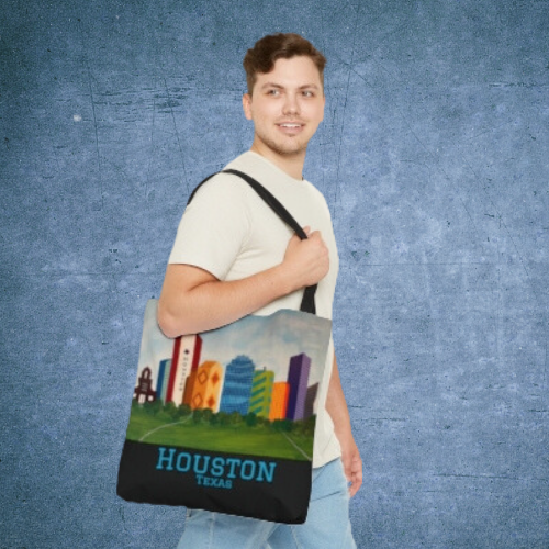 Houston Views Tote Bag (Black) | Houston Texas