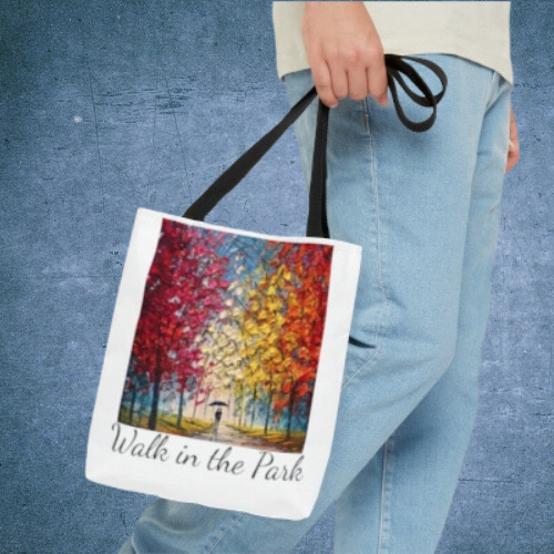 Walk in the Park Tote Bag (White)