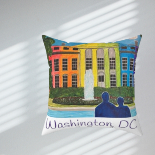 Love is Love  Pride Throw Pillow (White)