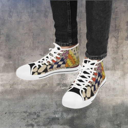 Zentangle Men's High Top Street Sneakers