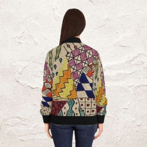 Zentangle Women's Bomber Jacket