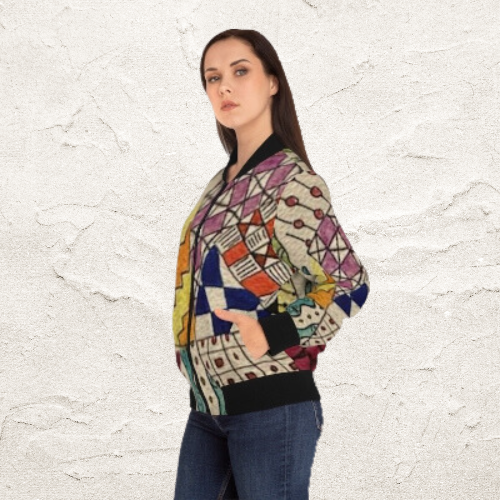 Zentangle Women's Bomber Jacket