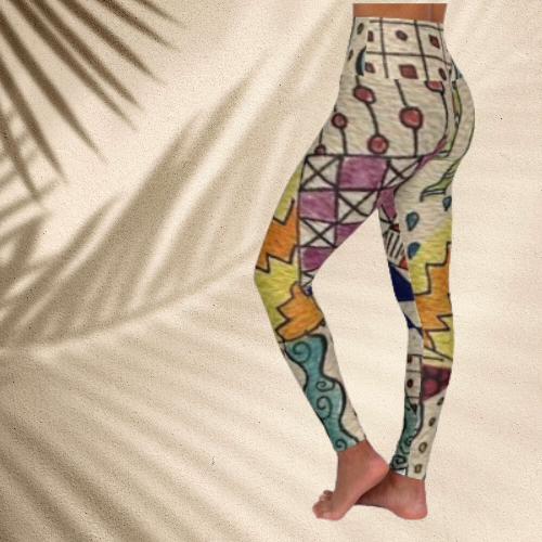 Zentangle High Waisted Yoga Leggings