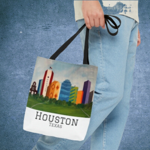 Houston Views Tote Bag (White) | Houston Texas