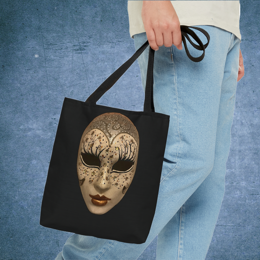 Venice Italy Mask Tote Bag (Black)