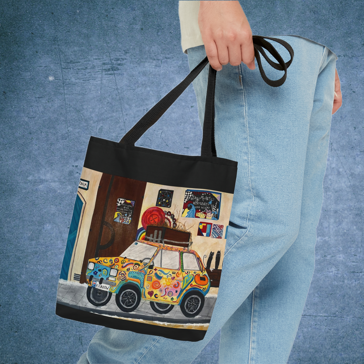 Krakow Poland Tote Bag (Black)