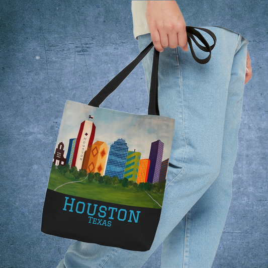 Houston Views Tote Bag (Black) | Houston Texas
