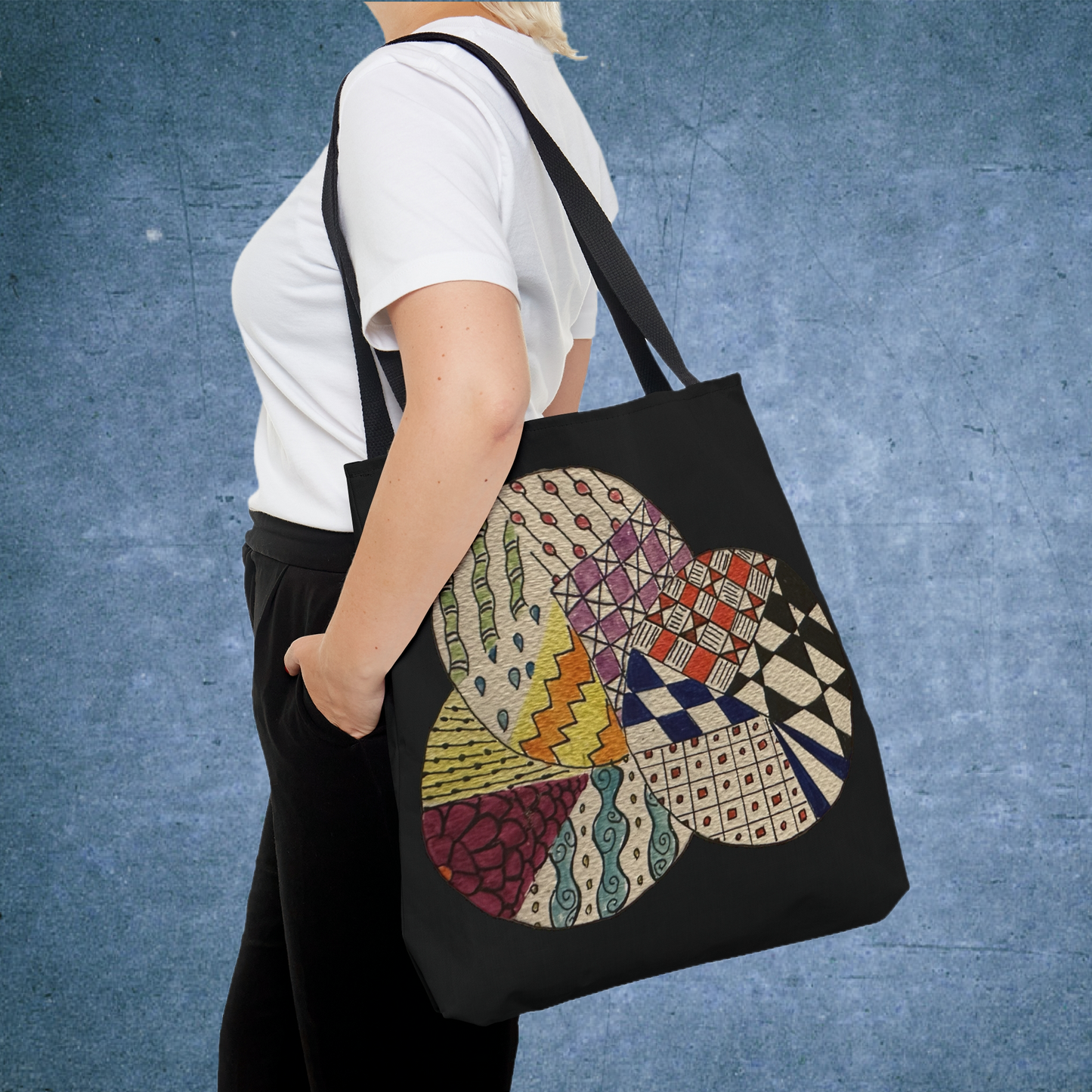Zentangle Tote Bag (Black)