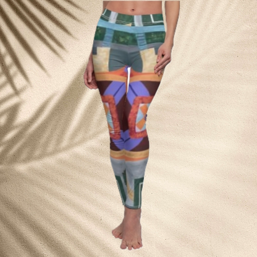 Paris Abstract High Waisted Yoga Leggings