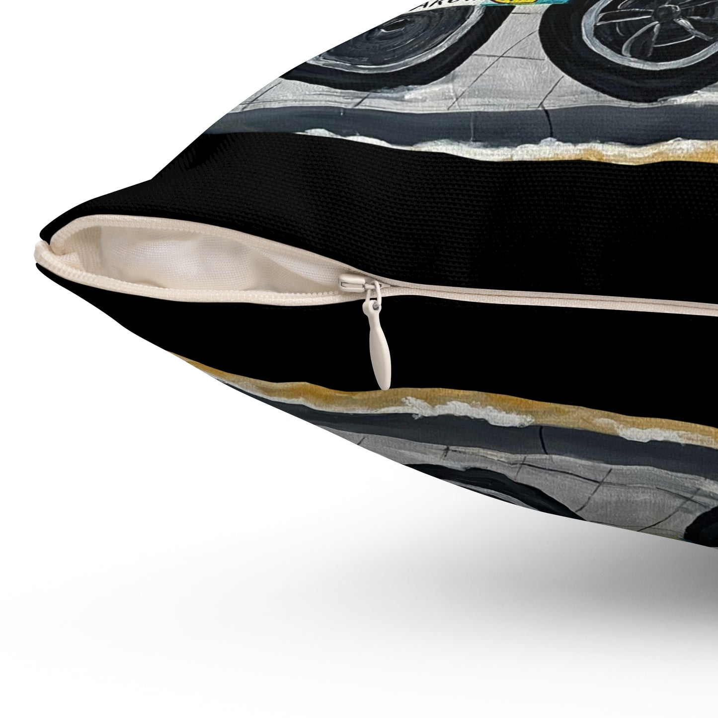 Krakow Poland Throw Pillow  (Black)