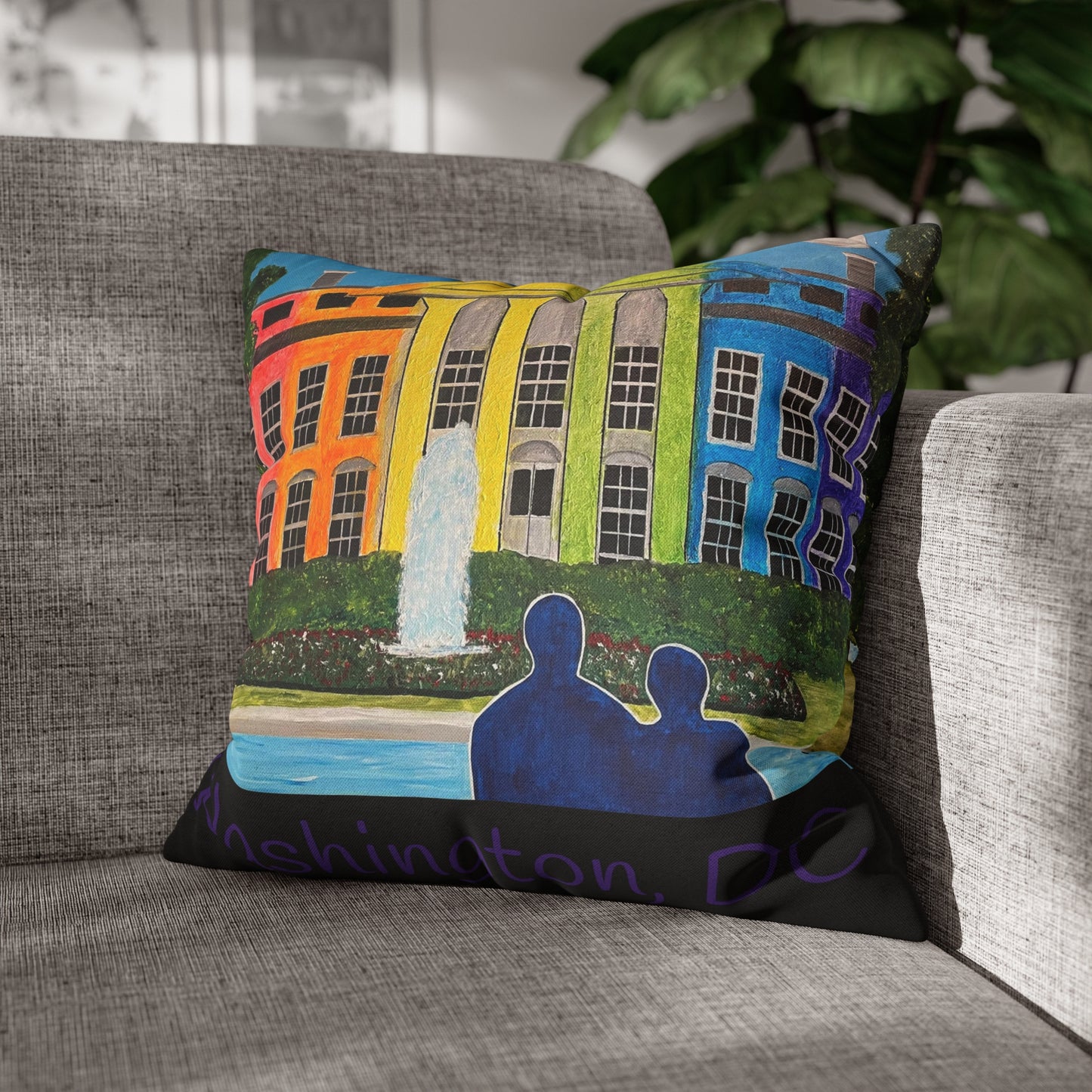 Love is Love Pride Pillow Cover (Black)