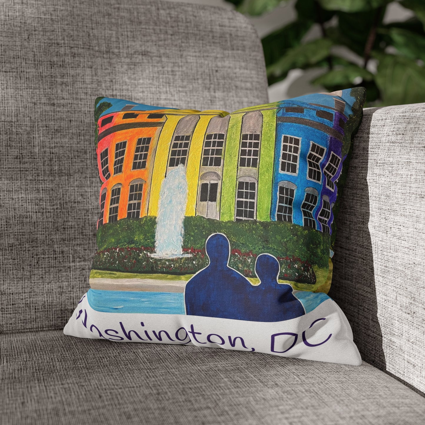 Love is Love Pride Pillow Cover (White)