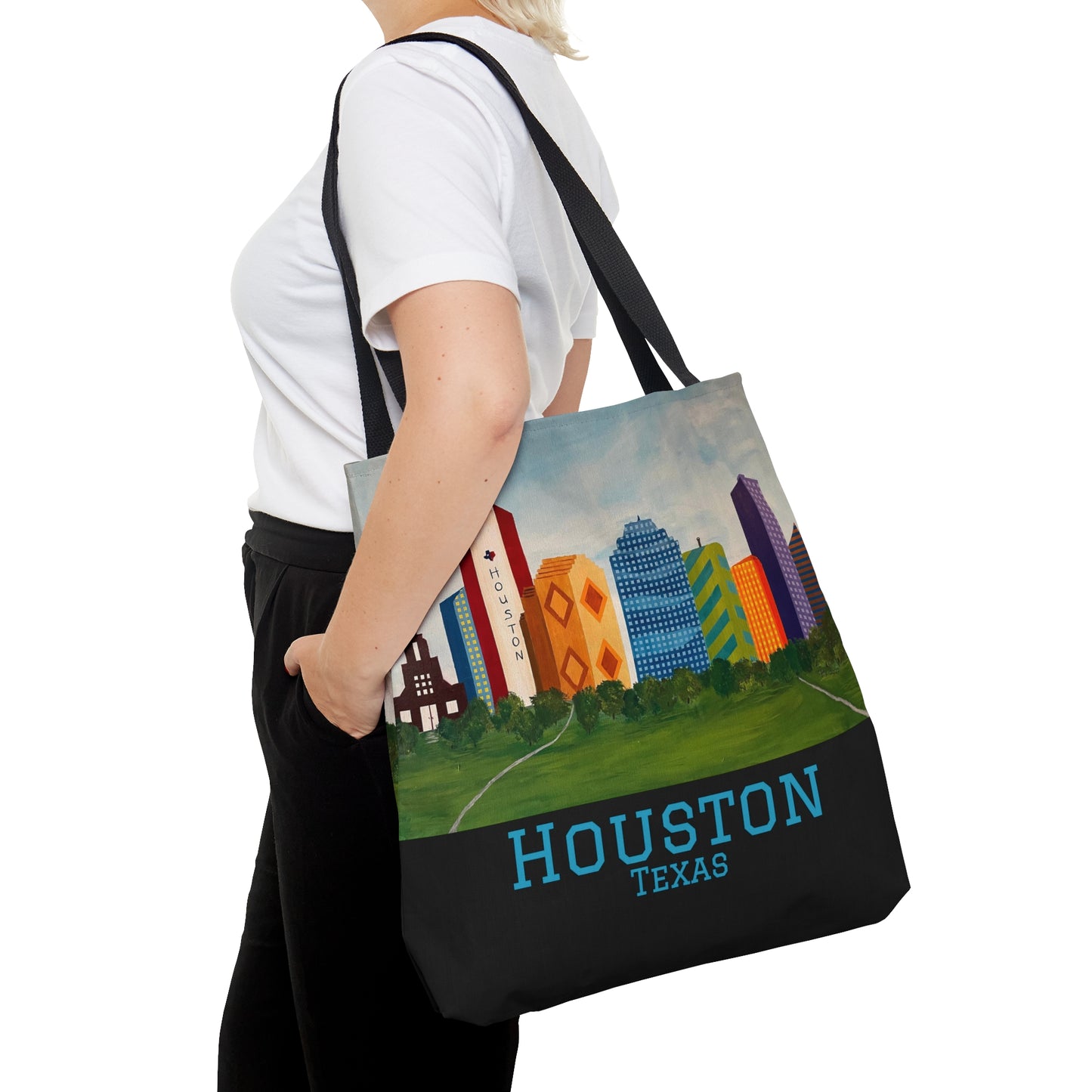 Houston Views Tote Bag (Black) | Houston Texas