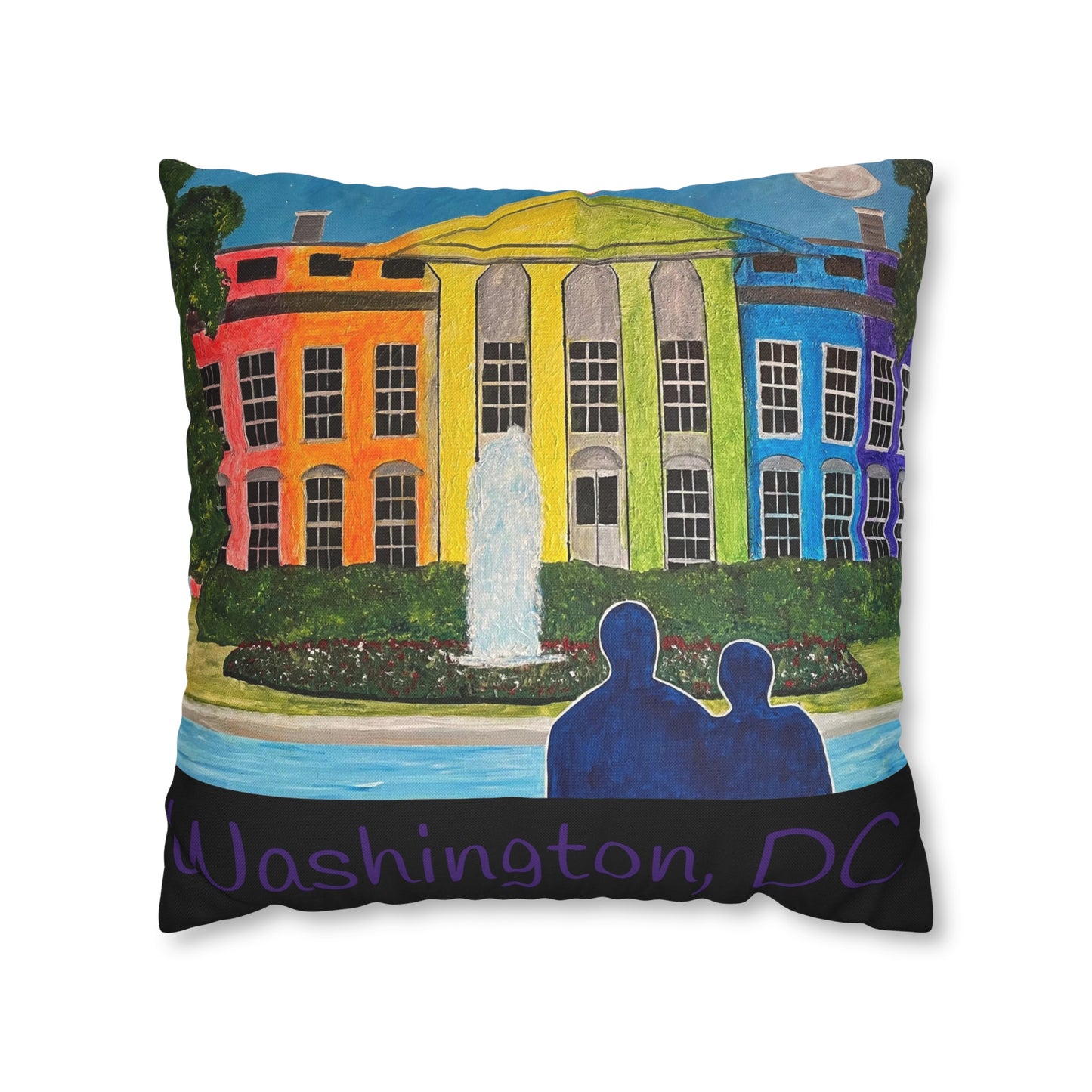 Love is Love Pride Pillow Cover (Black)