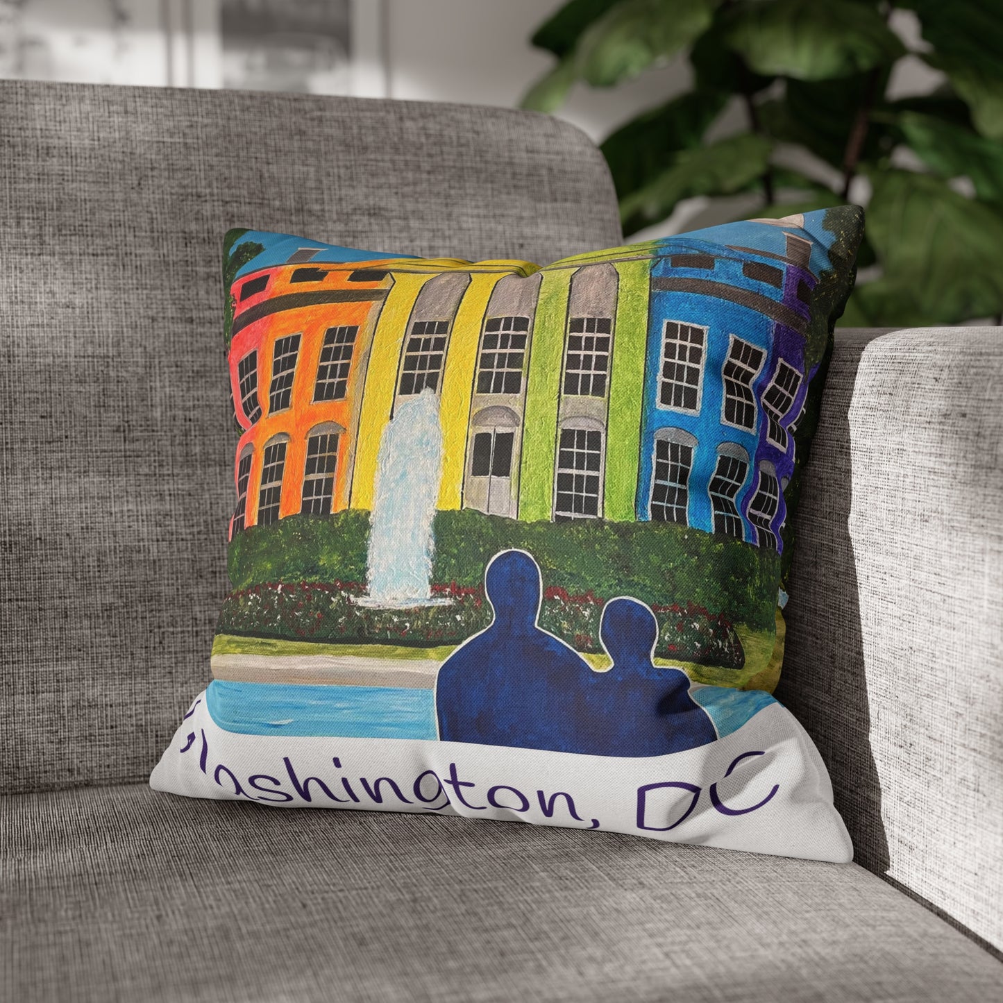 Love is Love Pride Pillow Cover (White)