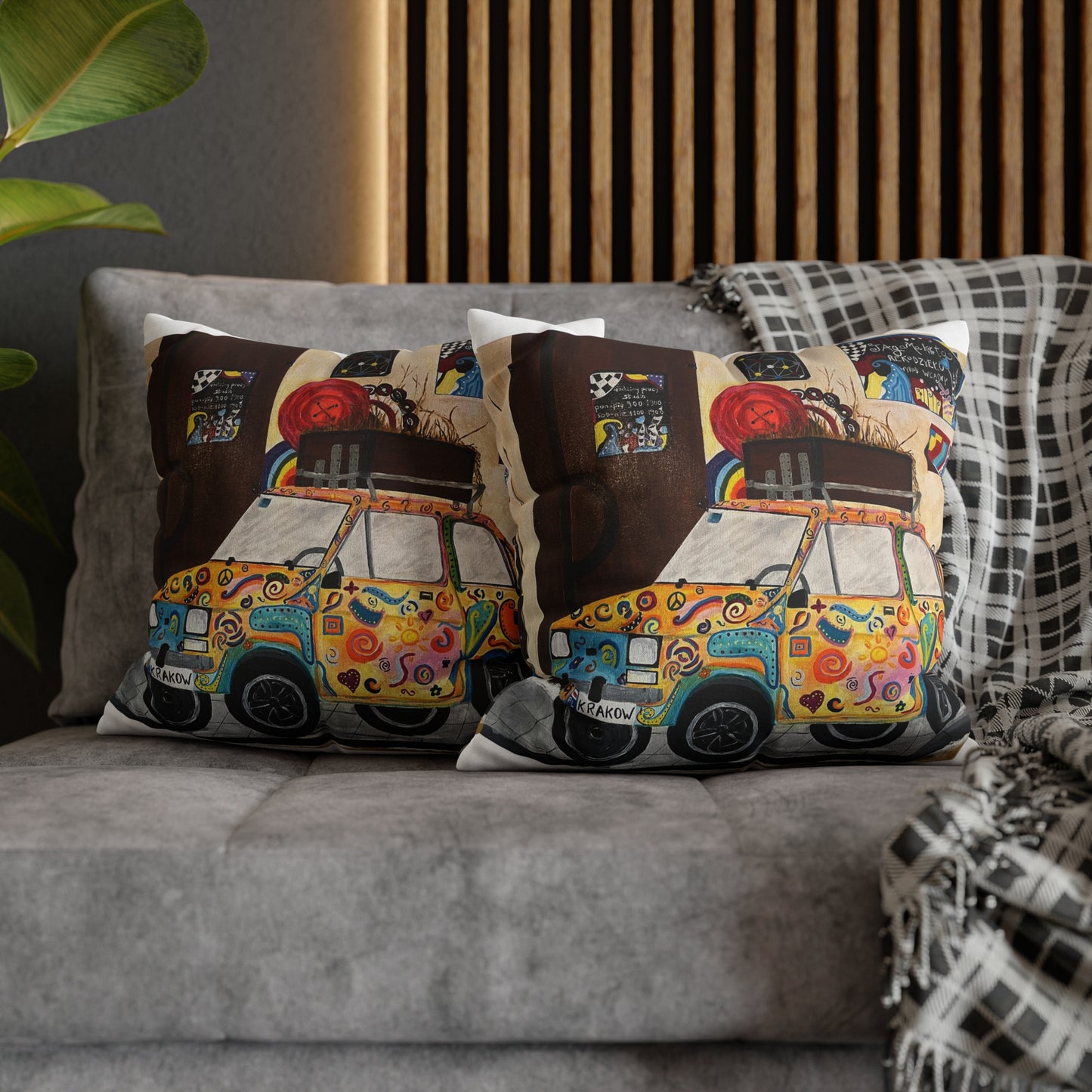 Krakow Poland Pillow Cover (White)