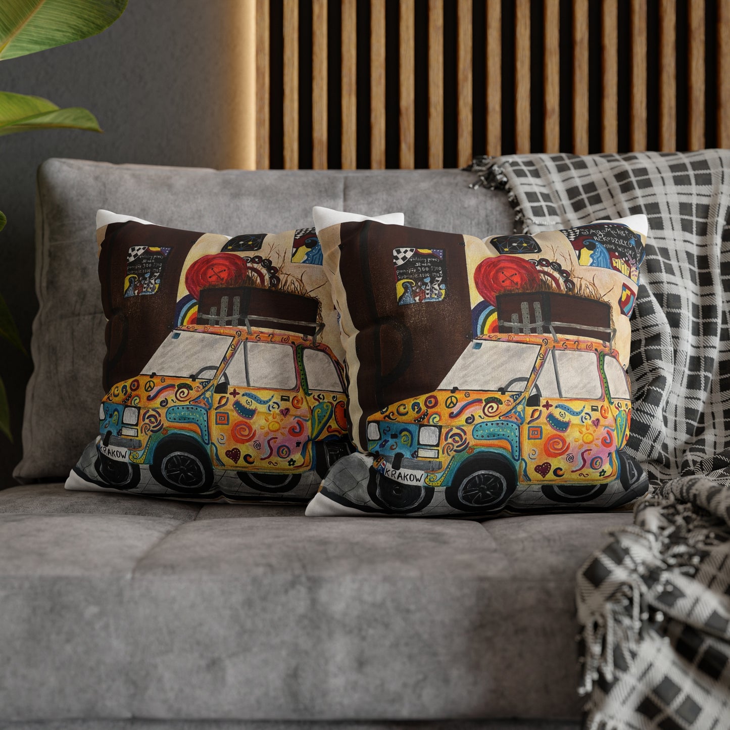 Krakow Poland Pillow Cover (White)