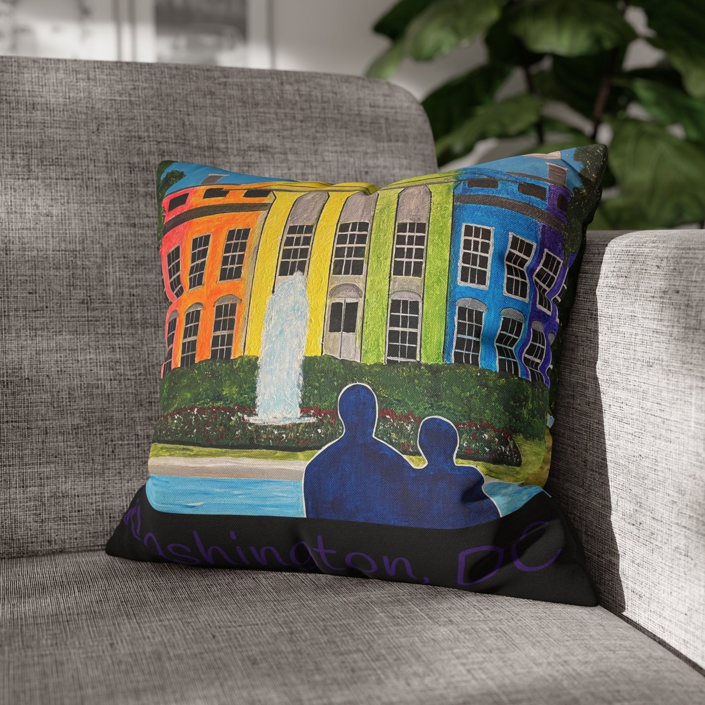 Love is Love Pride Pillow Cover (Black)