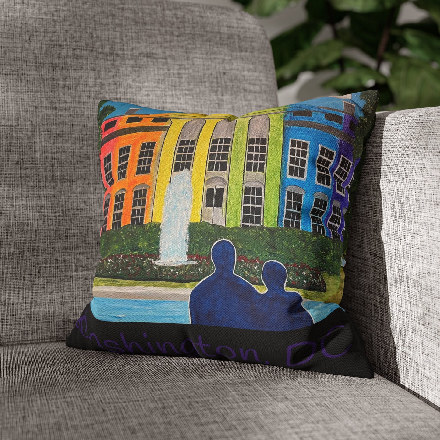 Love is Love Pride Pillow Cover (Black)