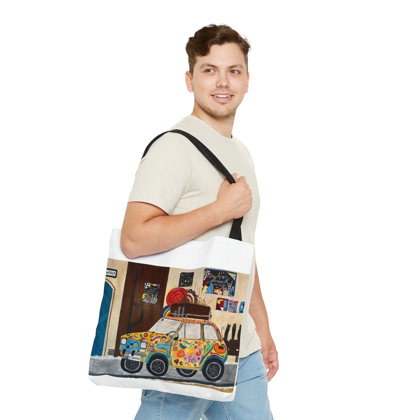 Krakow Poland Tote Bag (White)