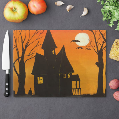 Halloween Spooky House Cutting Board