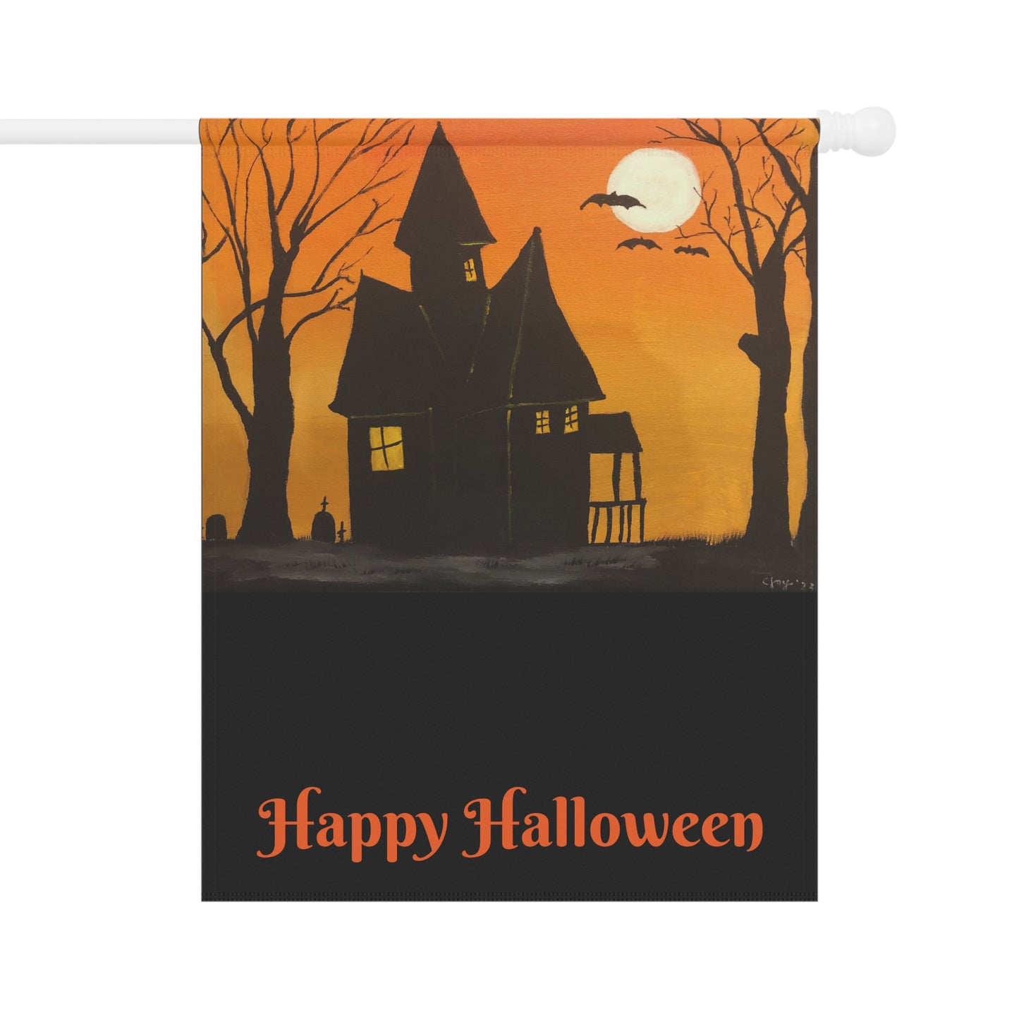 Halloween Spooky House Welcome Garden & House Banner